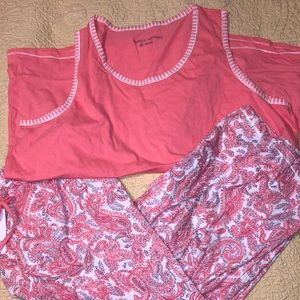 NWT new Carole Hochman cotton pajama Capri XXL 2X orange multi floral